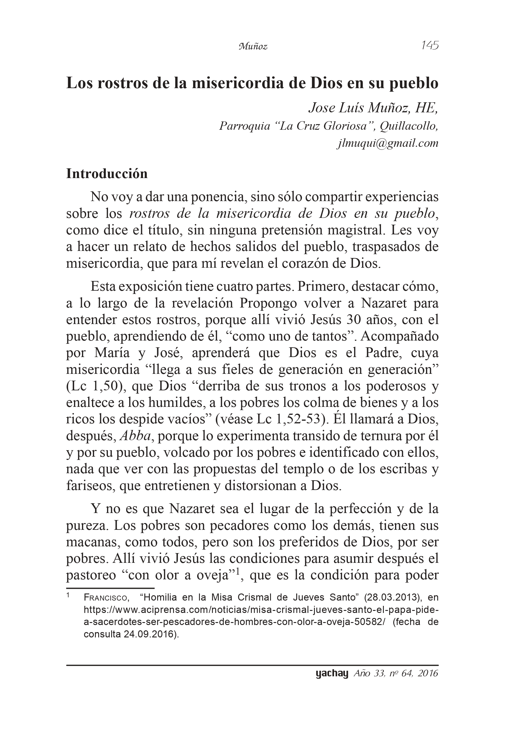 Los rostros de la misericordia de Dios en su pueblo