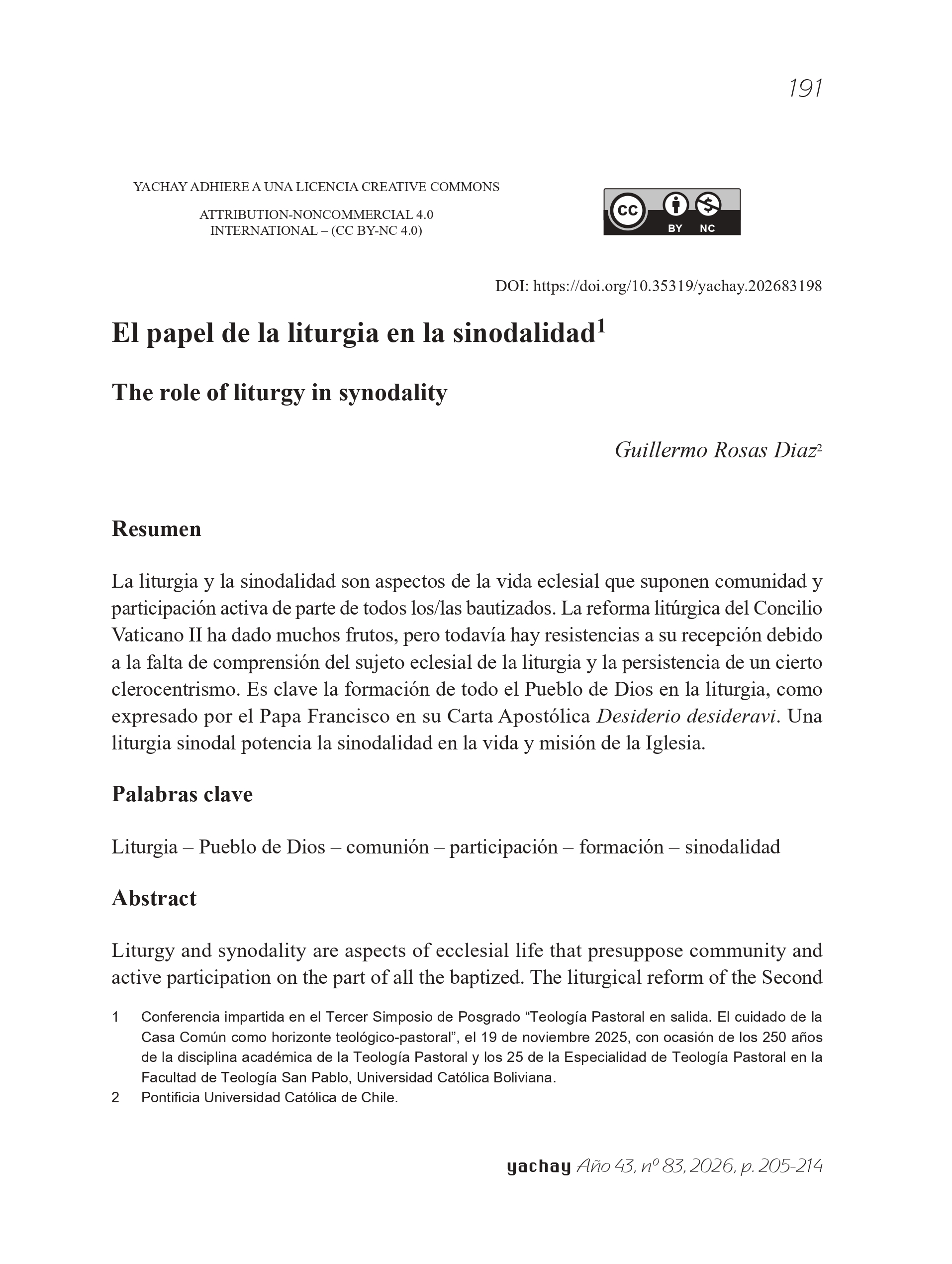 The role of liturgy in synodality